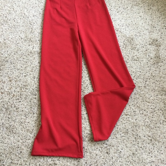 Fashion Nova Red Jumpsuit Sleeveless Size M - Picture 4 of 7